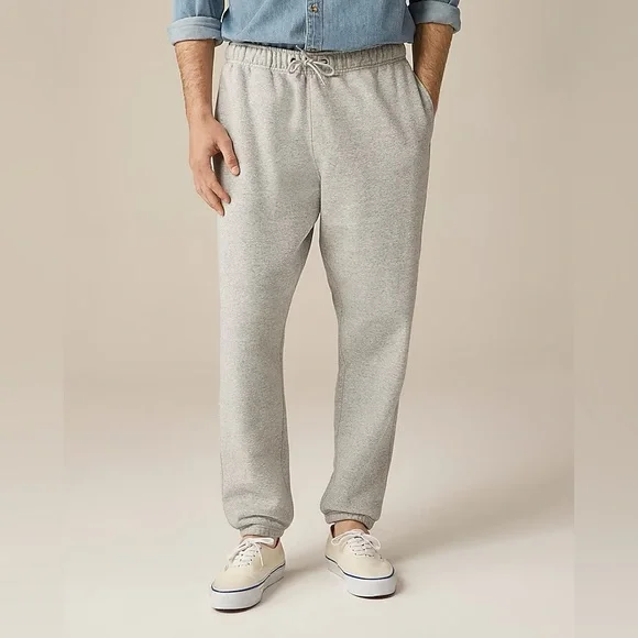 NWT J CREW Heritage 14 oz. fleece sweatpant in Hthr Athletic Grey